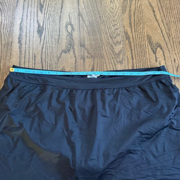 Lands End Womens Solid Black Swim Skirt Attached Brief Suit Bottom Plus Size 22W - Picture 8 of 8